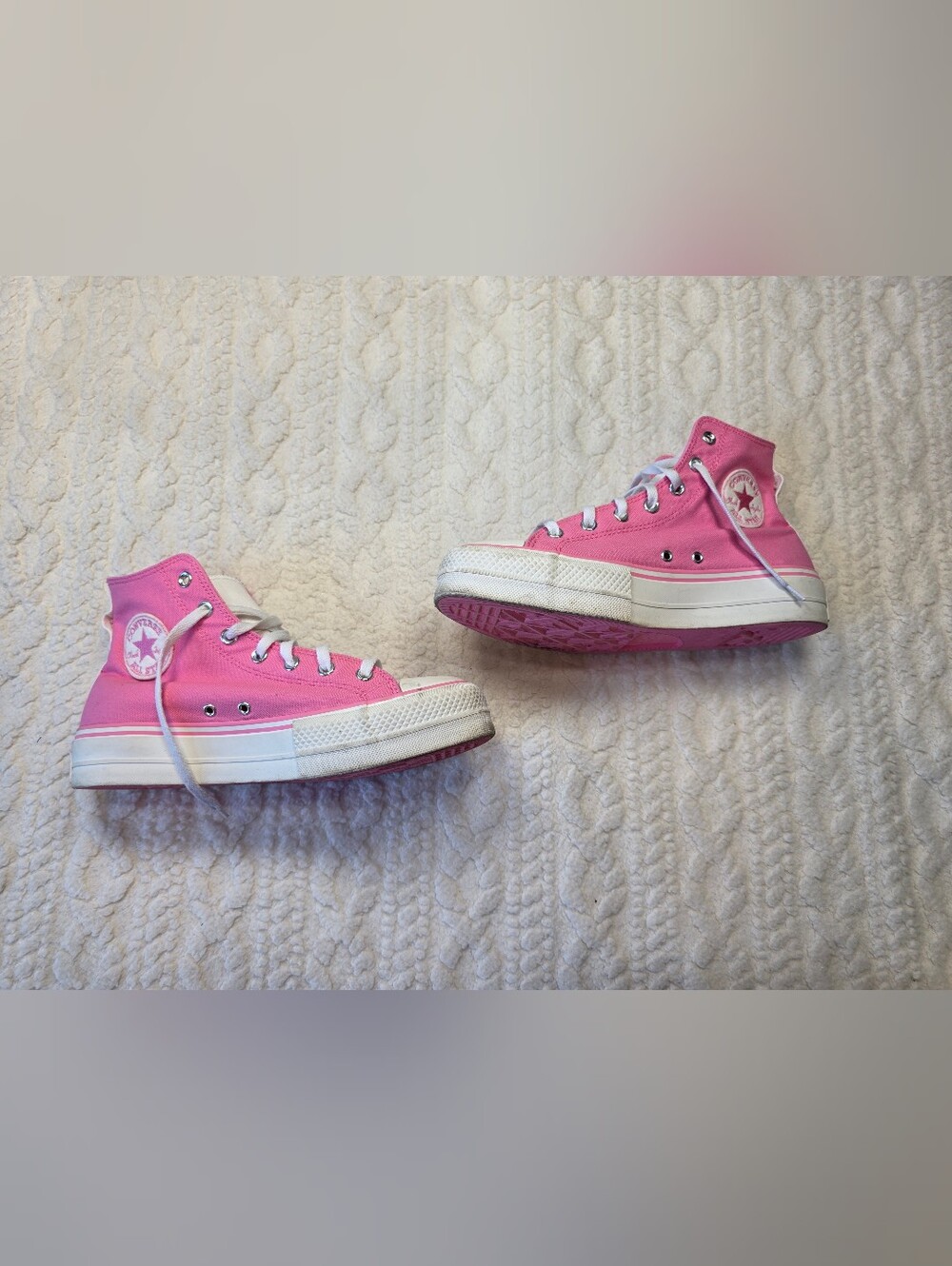 Converse Chuck Taylor All Star Platform Pink High Top Sneakers Women’s 10 - Picture 2 of 10